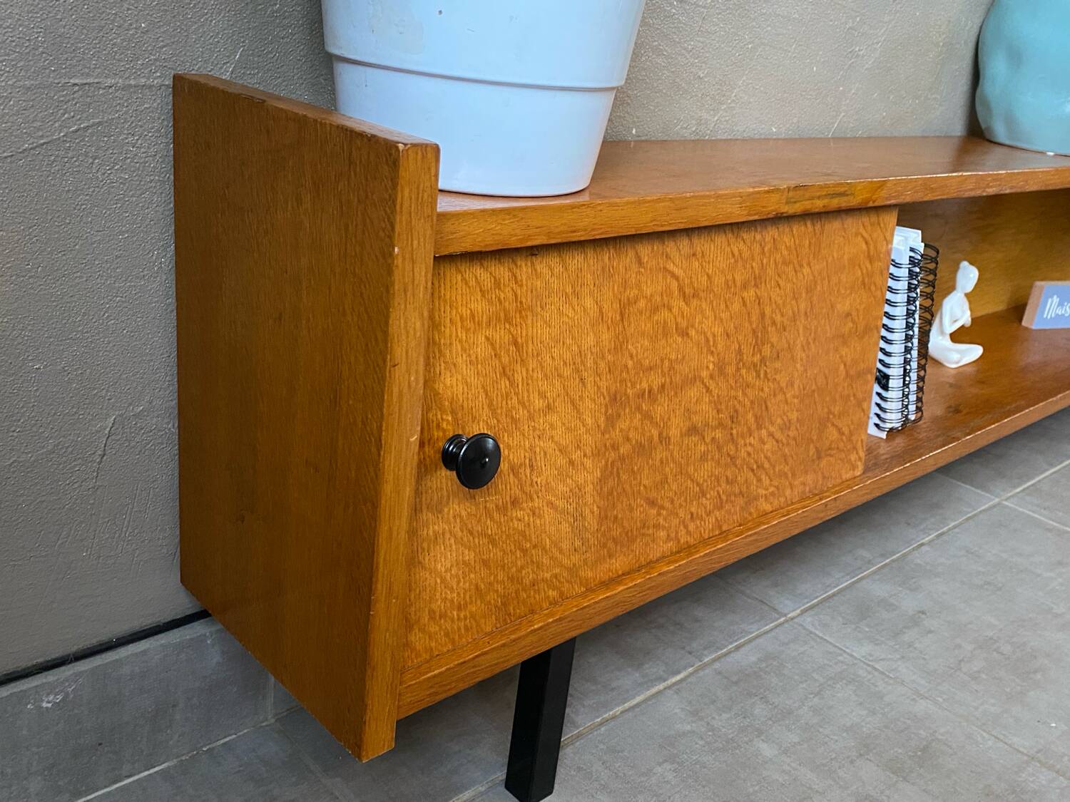 Vintage wooden sideboard from the 1960s (shallow)