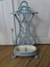 ANTIQUE ENAMELLED BLUE CAST IRON UMBRELLA STAND ART NOUVEAU STYLE