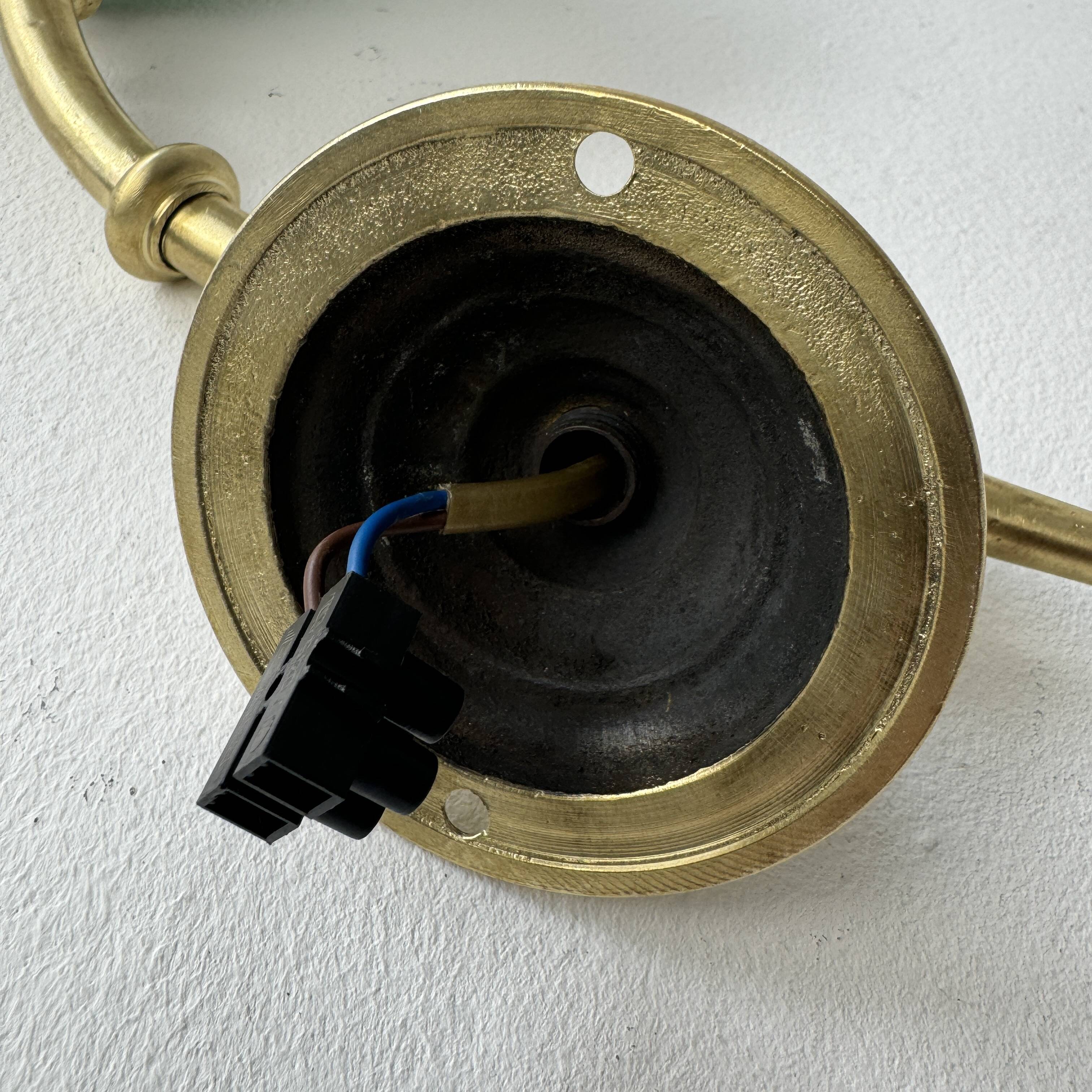 Old vintage opaline articulated wall light