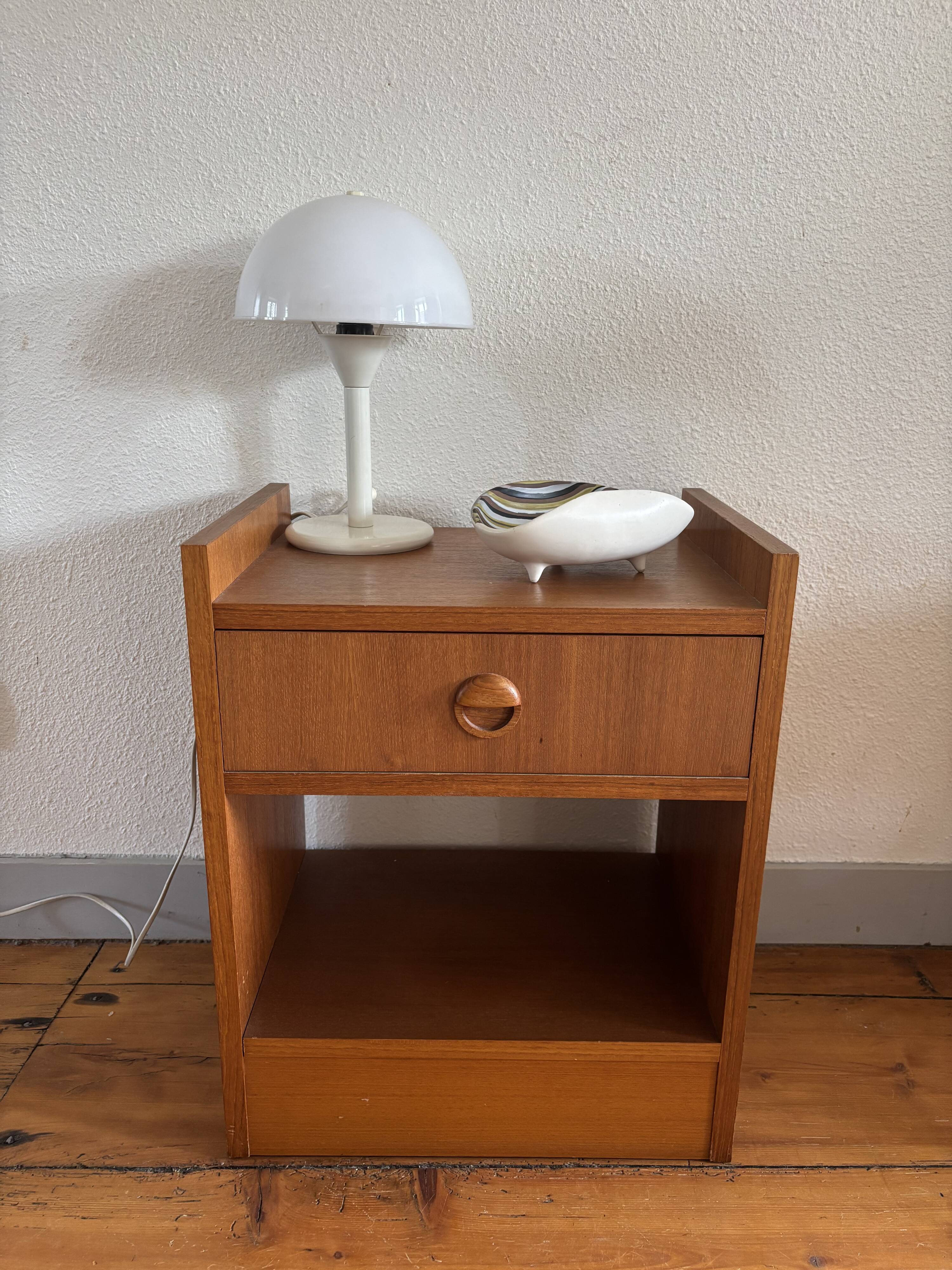 Scandinavian bedside table in teak, 1960.