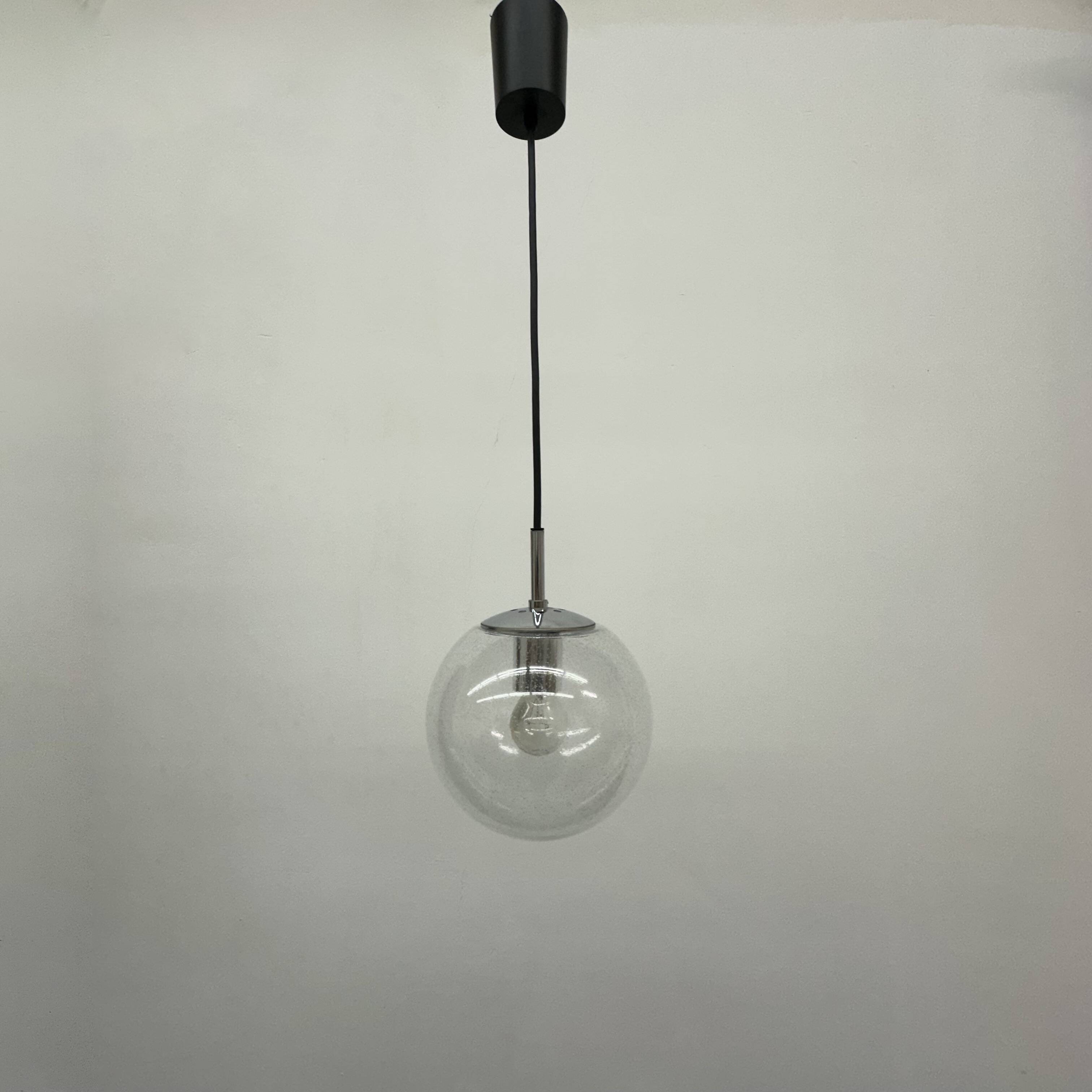 Glashütte Limburg hanging lamp , 1970’s