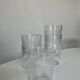 Set of 6 pressed glass tumblers with waves, 1960s France
