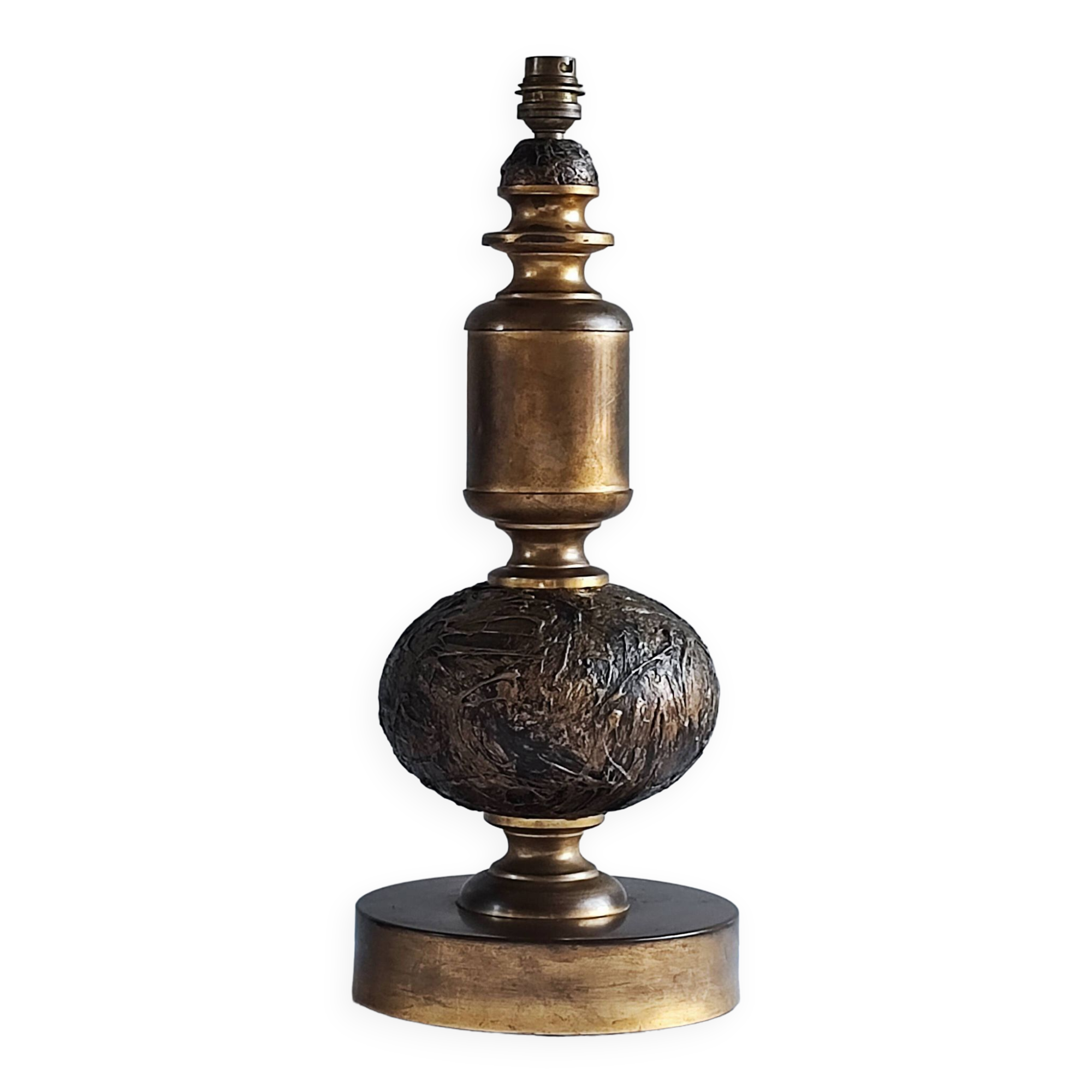 Vintage bronze lamp base