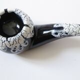 Vintage pipe-shaped ashtray, Vallauris