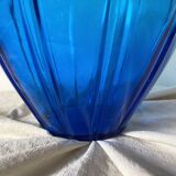 Grand vase art déco bleu cobalt