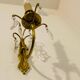 Brass wall light + glass tassels, mid-20th century