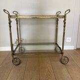 Brass serving trolley