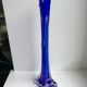 Vase en verre soufflé murano bleu roi années 70