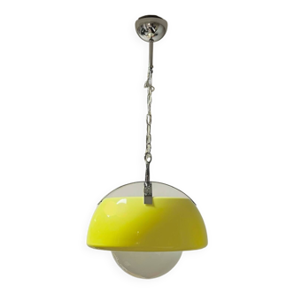 Space age 70s ufo lamp - iconic pendant light in the style of 'omega' by vico magistretti