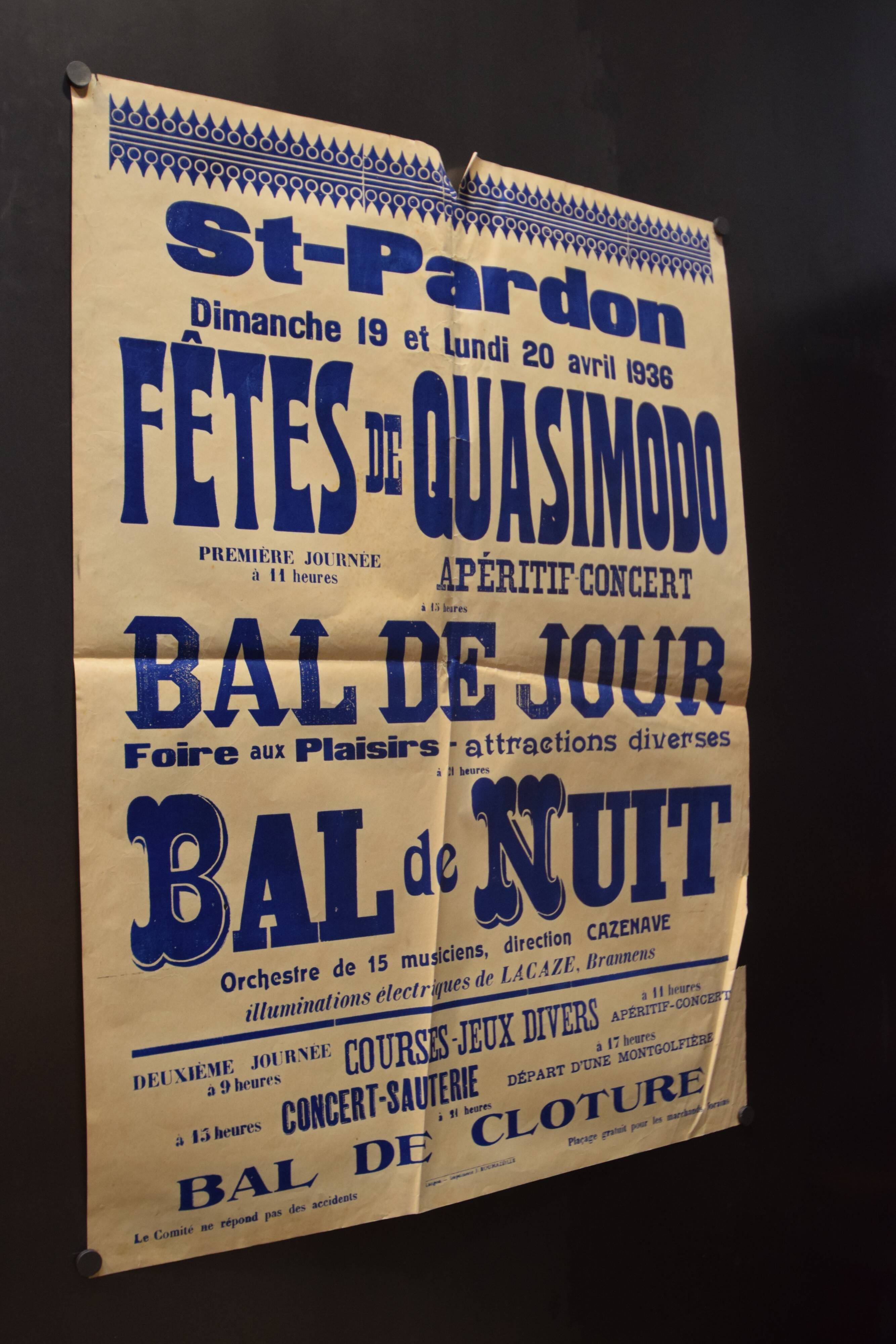 Poster "Feasts of Quasimodo" - Saint-Pardon - 1936