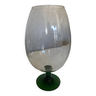 Vase XXXL en verre soufflé d'Empoli 1960