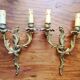 Pair of Louis XVI-style gilded bronze appliques