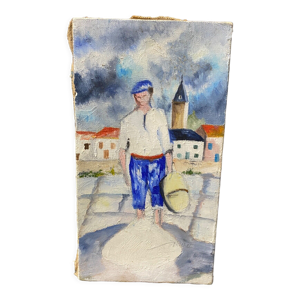 Huile sur toile par Péteret - xxe