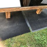 Vintage marble and smoked glass coffee table.
