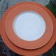 Orange Limoges porcelain plates