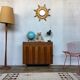 Enfilade bahut buffet vintage pieds compas 2 portes battantes 2 tiroirs