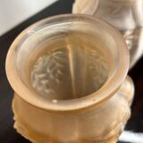 Art Deco pressed molded glass vases (X2)