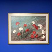 Peinture vintage aux oeillets