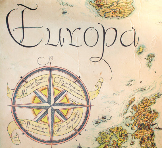 Wall 🔎Affiche of Europe by Wommelsdorff Schietzel and Neufeld published by Müller & Kliepenheuer in 1947