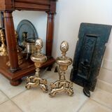 18th Century Dolphin Andirons