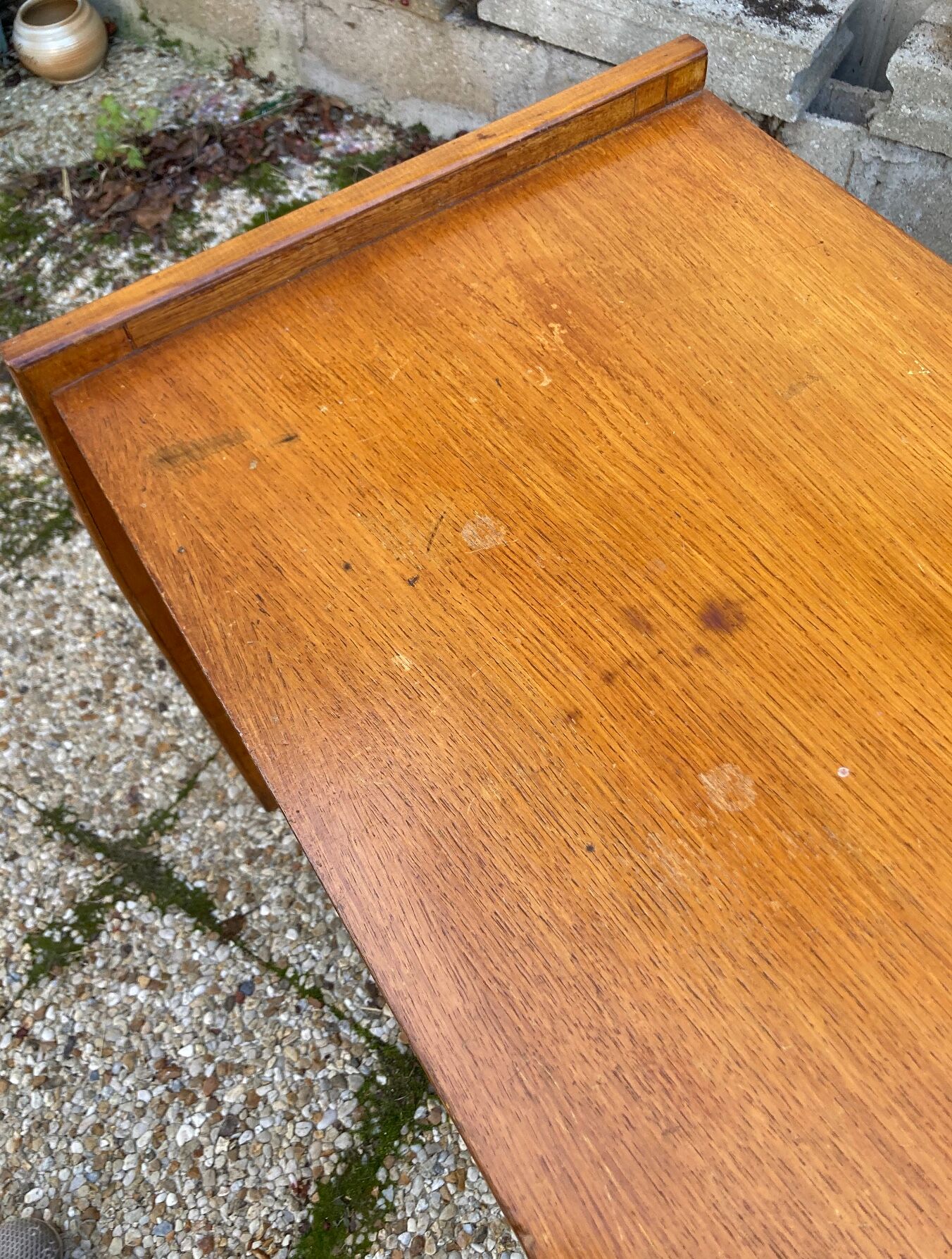 Rattan chest of drawers and vintage wood