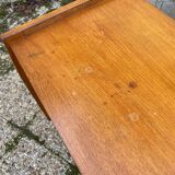 Rattan chest of drawers and vintage wood