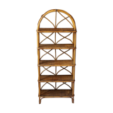 Vintage rattan library