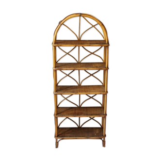 Vintage rattan library