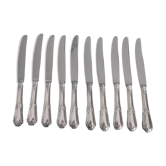10 silver metal knives sfam