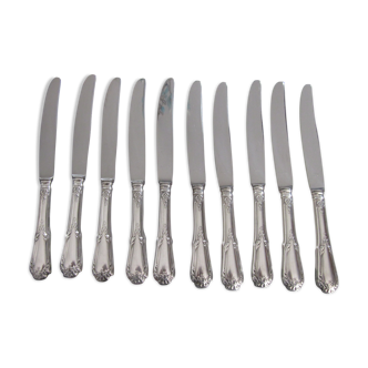 10 silver metal knives sfam