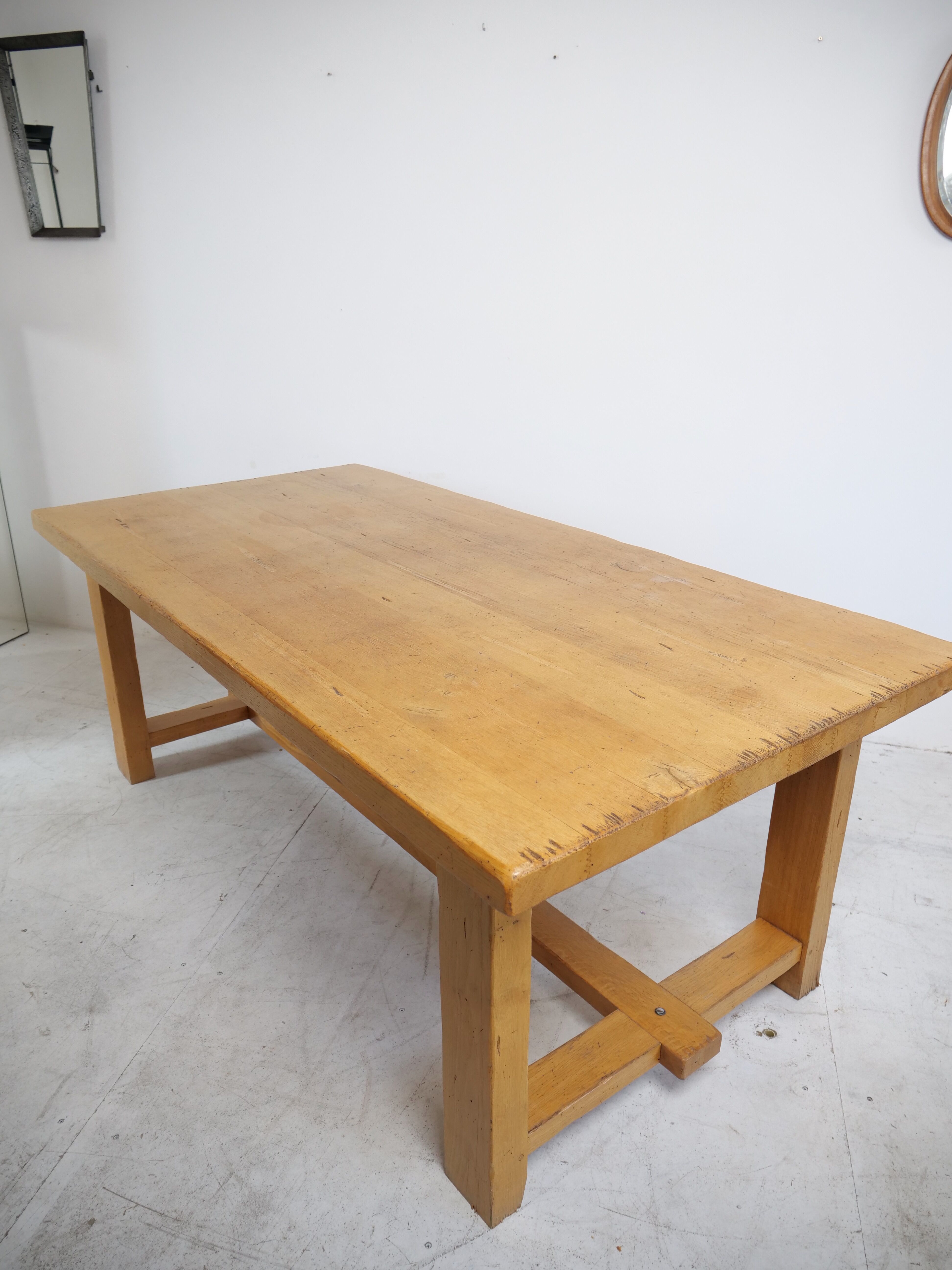 Solid oak farmhouse table