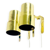 Pair of Scandinavian Polished Brass Wall Lights Model V-324 by Hans-Agne Jakobsson, Sweden, 1960s