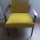 Paire de fauteuils restaurés - velours jaune