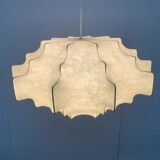 German suspended lamp Cocoon modern mid-century by Friedel Wauer for Goldkant Leuchten, 1960s