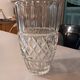 Transparent chiseled glass vase