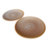 2 assiettes plates "Fauve" Niderviller