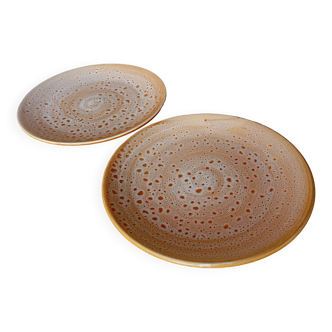 2 assiettes plates "Fauve" Niderviller