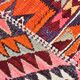 Burgundy & Orange Vintage Kilim Runner Rug, 92x292Cm