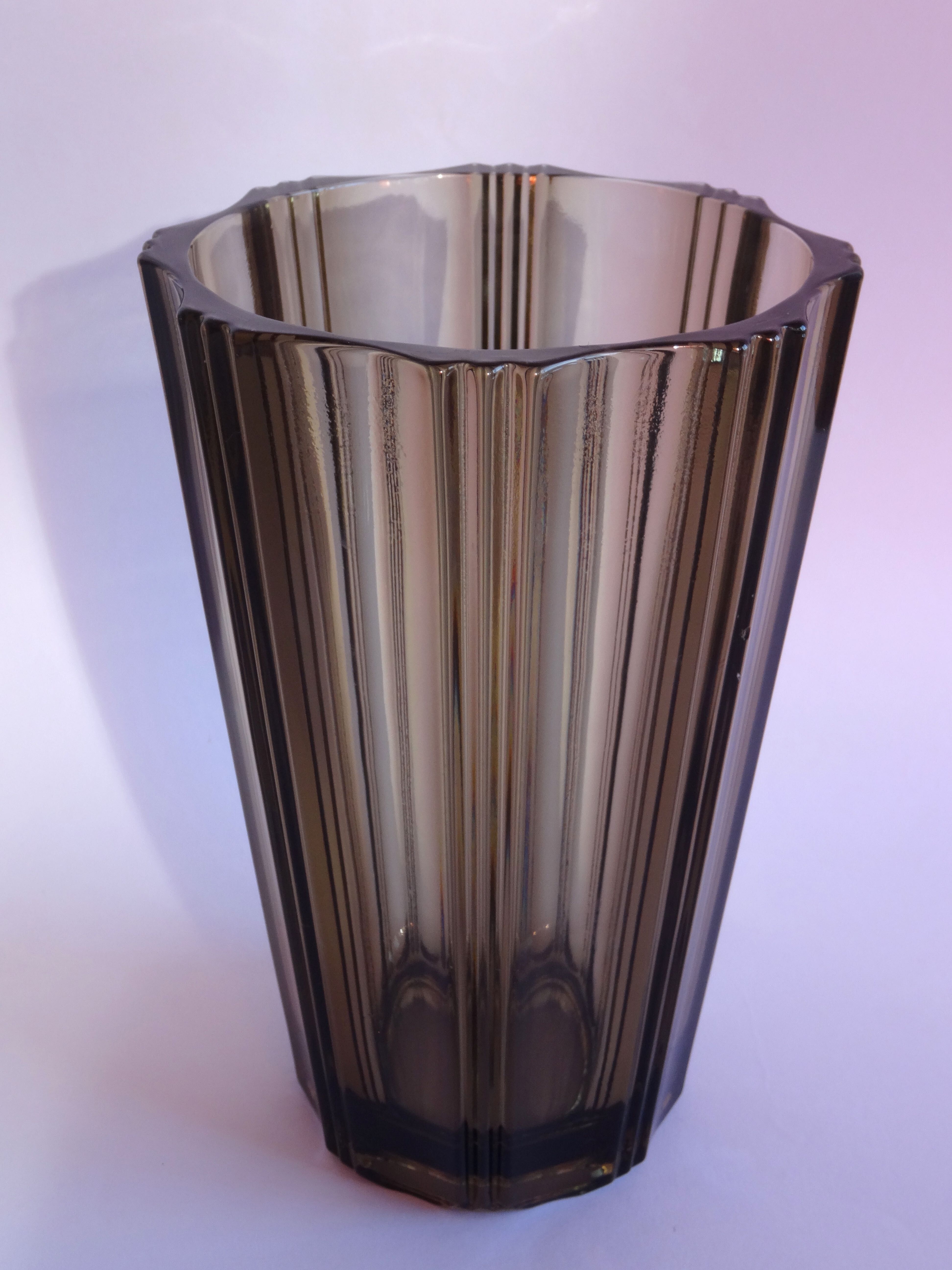 Brown glass vase
