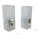 Pair of pull switch wall lights in perspex and gilded brass, France, circa 1960.