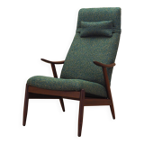 Green melange armchair, Danish design, 1970s, production: Denmark