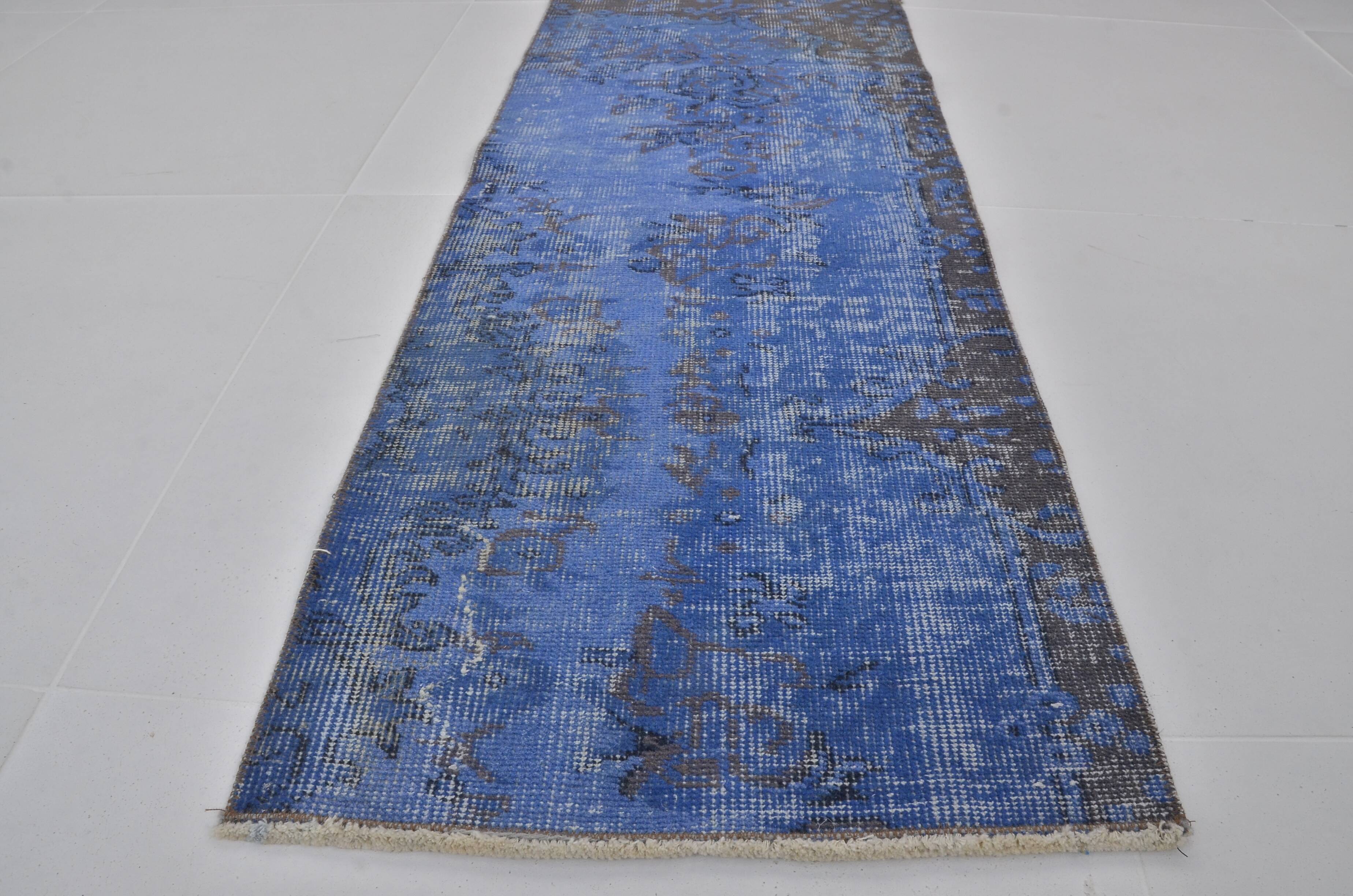 Small Blue Vintage Handknotted Rug