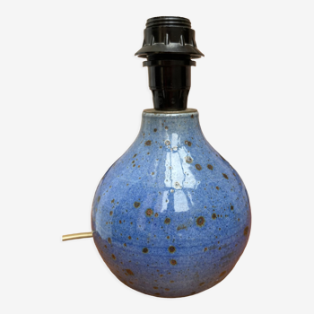 Lamp base in blue stoneware