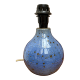 Lamp base in blue stoneware