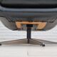 Fauteuil en cuir pivotant danois vintage