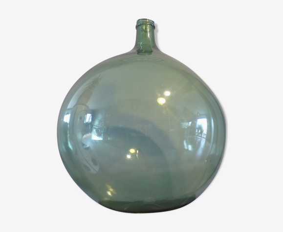 Dame jeanne ancienne en verre soufflé 36 L