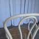 Vintage Thonet Style Dining Chair: White Beech Bentwood Cane Seat