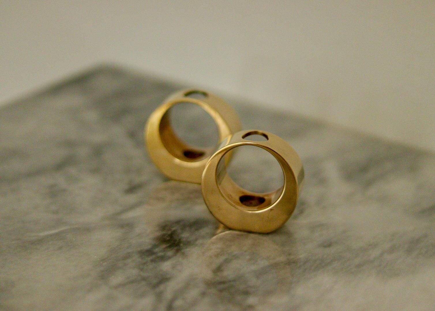 Pair of Swedish brass candlesticks from the mid-century by Arthur PE, Kolbäck.