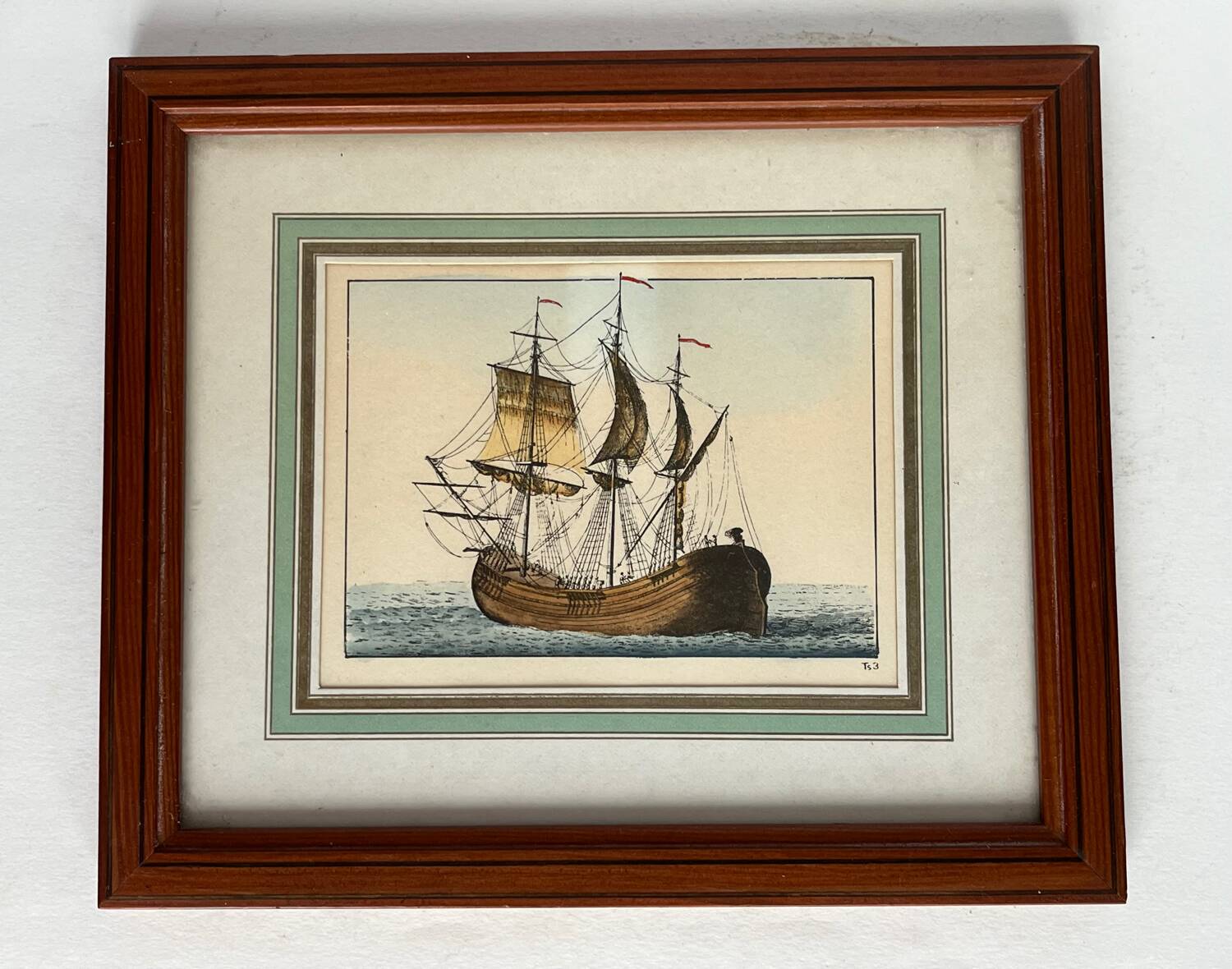 Pair of framed marine engravings