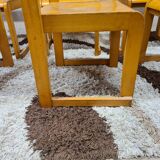 Set of 6 vintage sleigh chairs